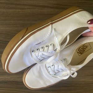 White & Gum Authentic Vans